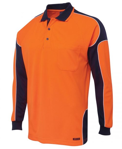 HI VIS L/S ARM PANEL POLO (6AP4L)