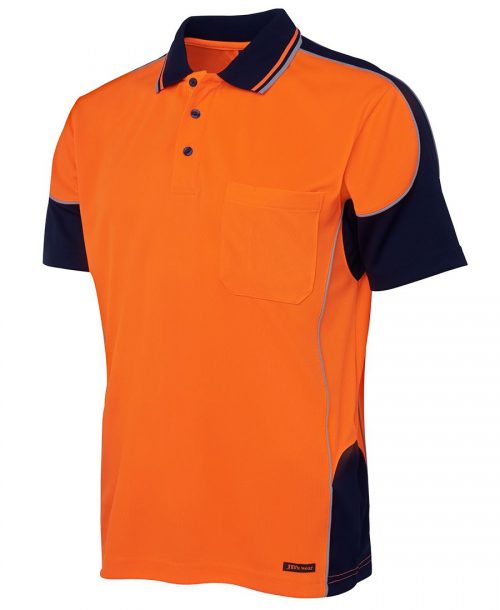 HI VIS CONTRAST PIPING POLO (6HCP4)