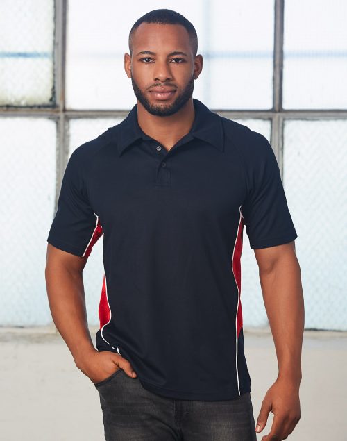 STATESMAN POLO Men's TrueDry Tri-colour Short Sleeve Polo (PS68)