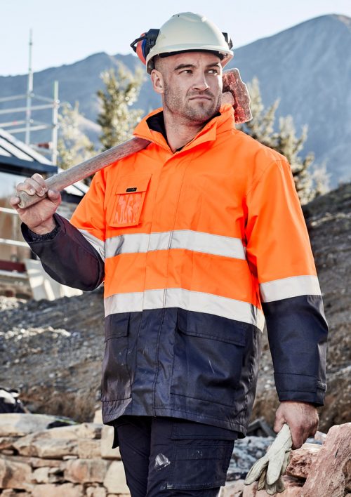 Mens Hi Vis Basic 4 in 1 Waterproof Jacket (ZJ220)