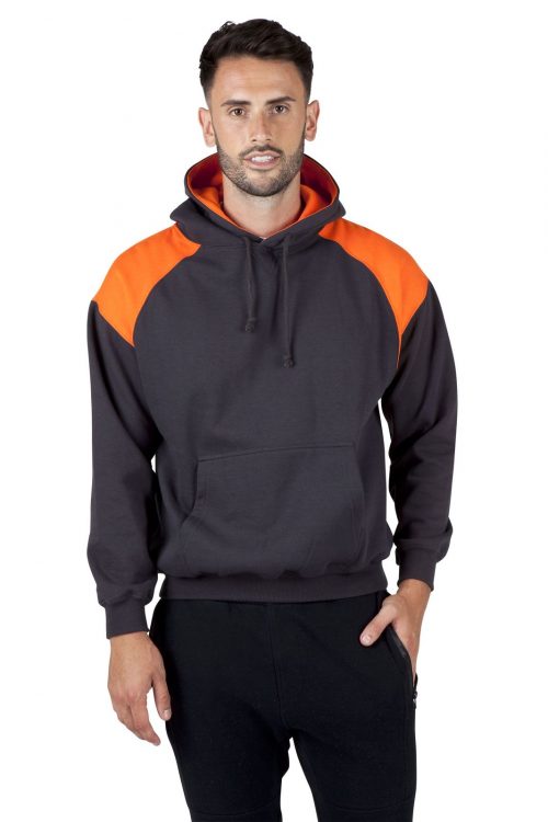 Mens Shoulder Contrast Panel Hoodie (F303HP)