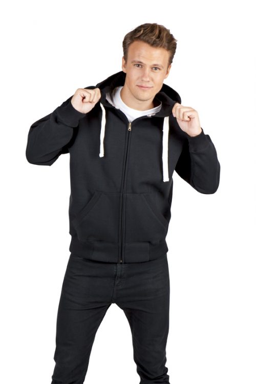 Mens Brushed Heavy Zip Fleece Hoodie (F909HZ)